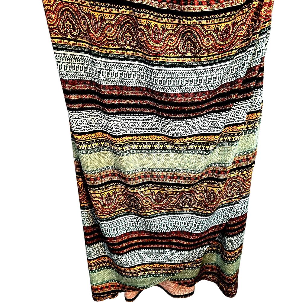 Cato Women's Dress 14W 16W Green Long Brown Sleeves Sun Plus Size 1X - Picture 3 of 7
